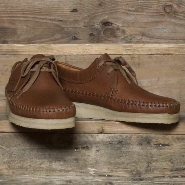 clarks weaver brown leather