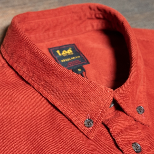 LEE Lee Button Down Cord Shirt L880mr Red Ochre – The R Store