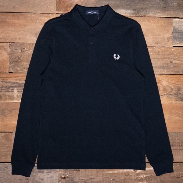 Fred Perry M6006 Long Sleeve Fred Perry Shirt 608 Navy – The R Store