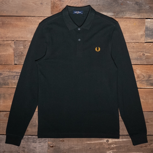 Fred Perry M6006 Long Sleeve Fred Perry Shirt Q20 Night Green – The R Store