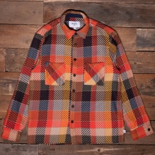 WAX LONDON Whiting Overshirt Pike Check Orange Multi