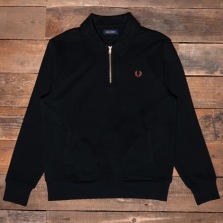 Fred Perry M8604 Half Zip Sweatshirt 102 Black