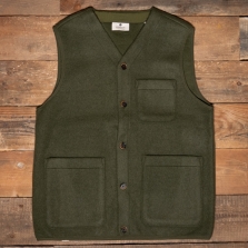 ANERKJENDT Akrasmus Boiled Wool Gilet 4084 Forest Night