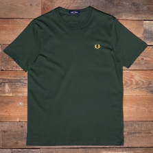 Fred Perry M1600 Crew Neck T Shirt X89 Court Green