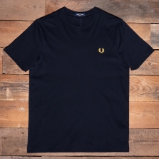 Fred Perry M1600 Crew Neck T Shirt W75 Navy Honeycomb