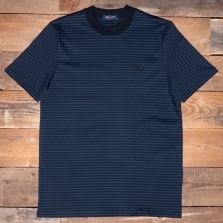 Fred Perry M6581 Fine Stripe T Shirt Y92 Navy Tennis Blue